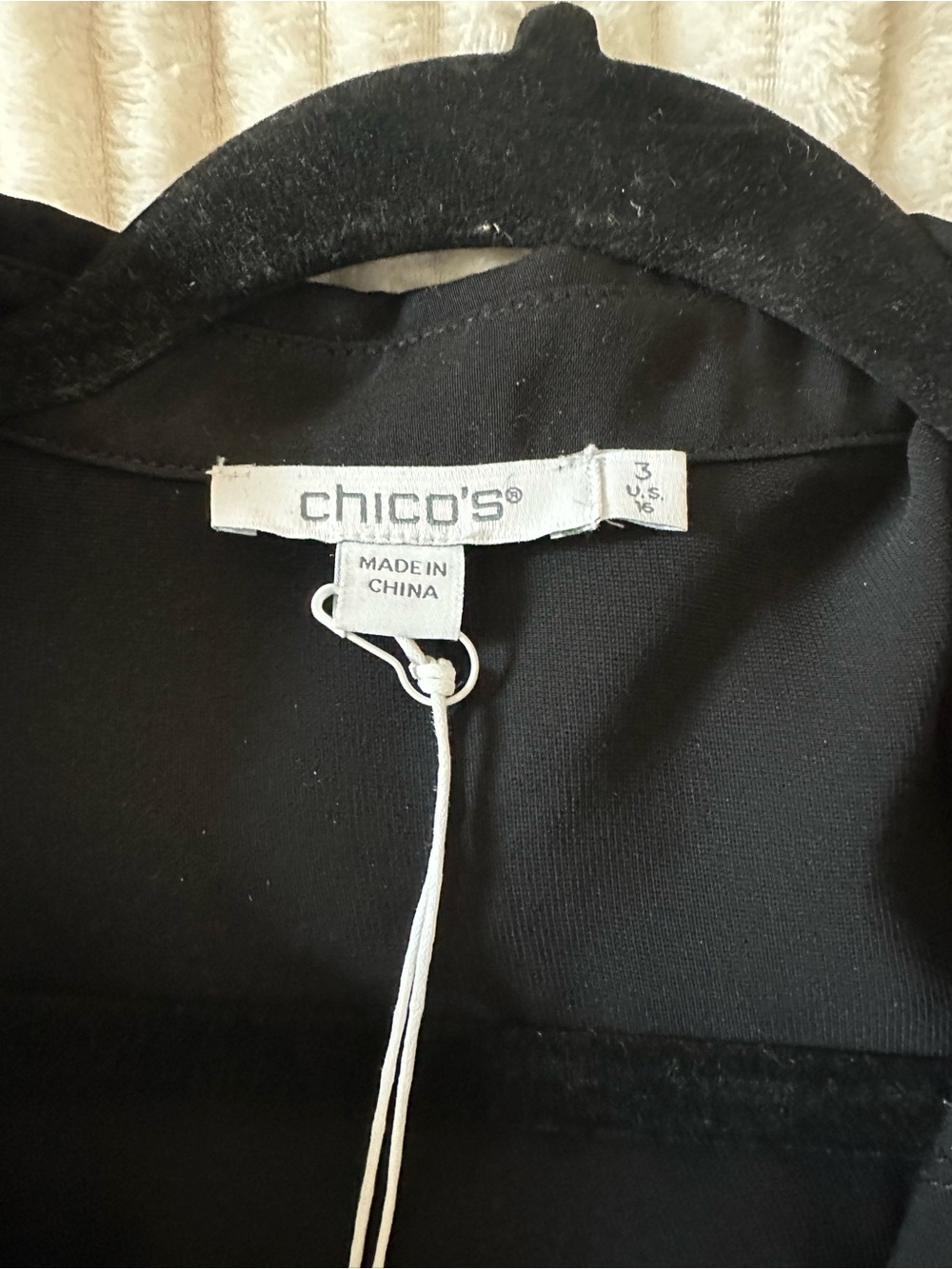 Chico's Black Sequin Stripe Button-Down Shirt - Picture 9 of 11